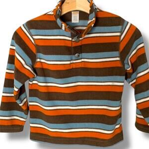Gymboree Pullover Boy 5/6 Fleece Nature 1/4 Button Up Long Sleeve Warm Outdoors